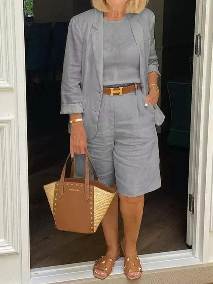 MW | Eleganter Blazer und Shorts - Stilvoll - Ideal für warme Tage