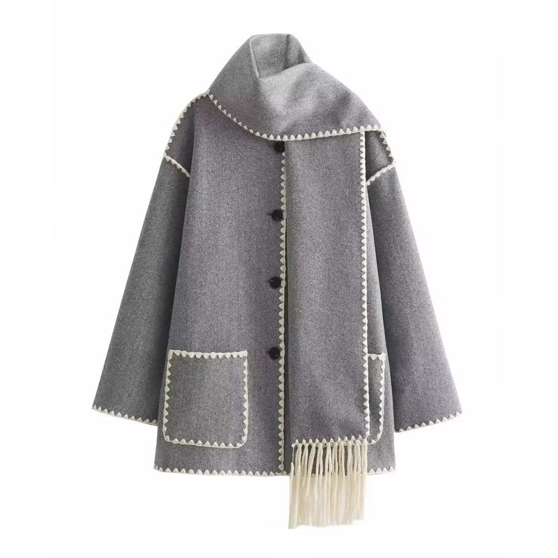 MW | lose Jacke mit Schalquasten