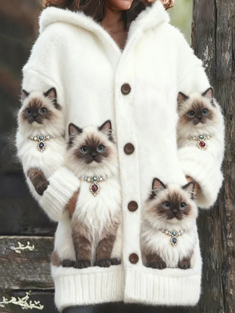 Klassische Vintage-Strickjacke