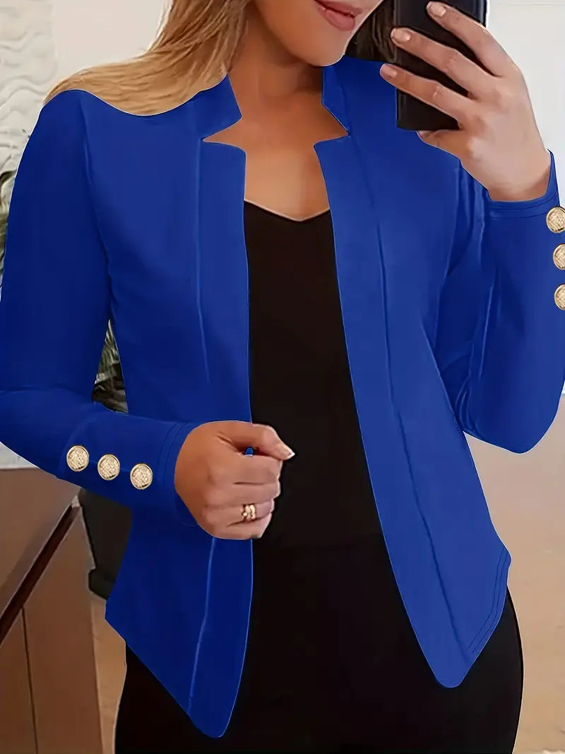 MW | Langarm-Blazer mit offener Knopfleiste für den Frühling