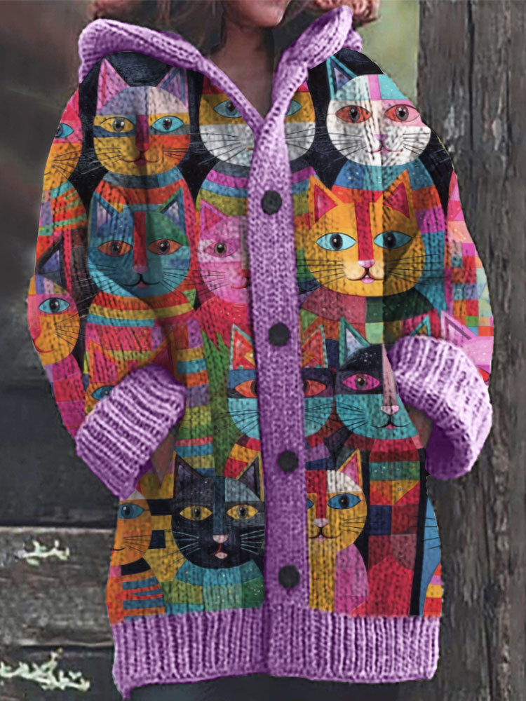 Durchdacht gestaltete Strickjacke