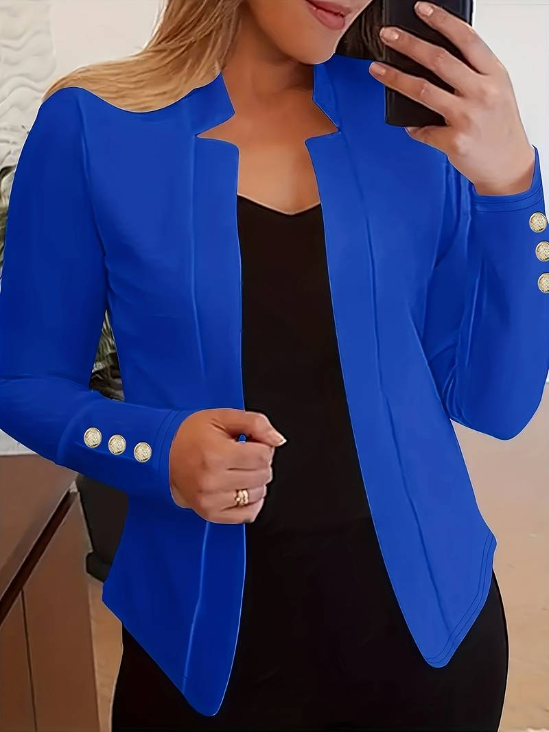 MW | lässiger Blazer mit langen Ärmeln und Knöpfen