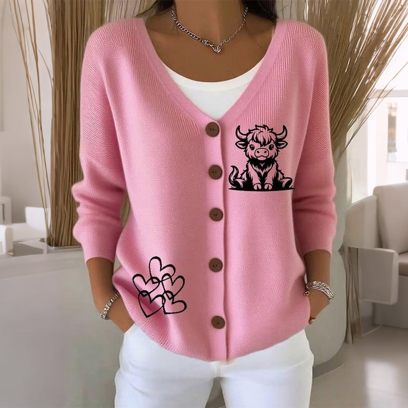 Anmutig gestaltete Strickjacke