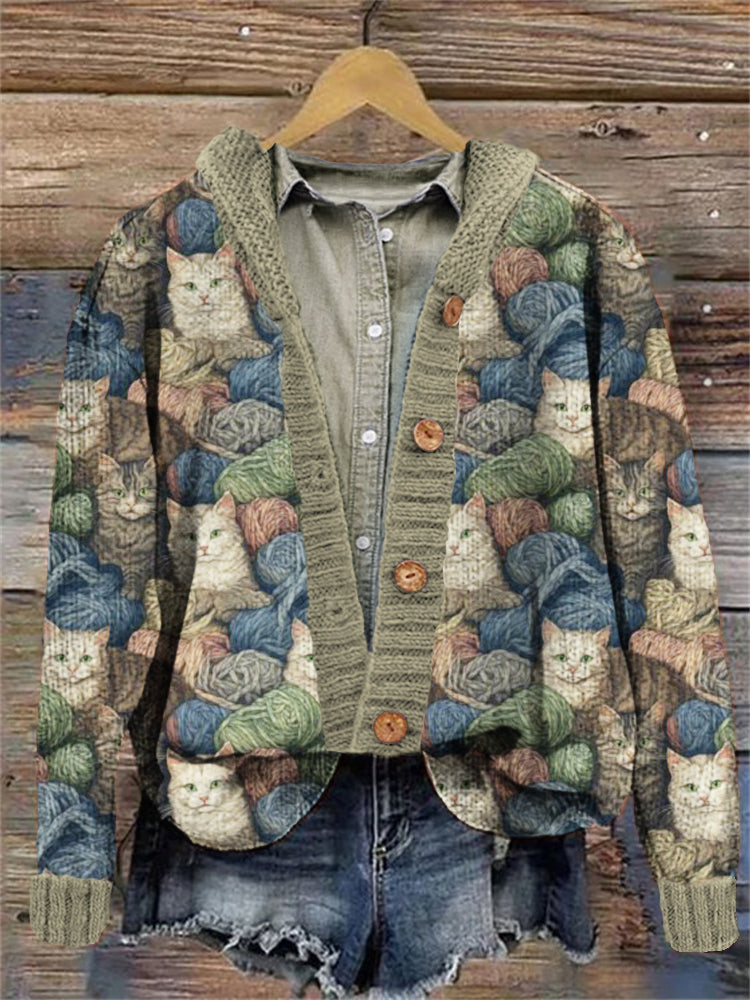 Durchdacht gestaltete Strickjacke