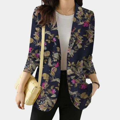 MW | Damen Blazer mit Blumenmuster