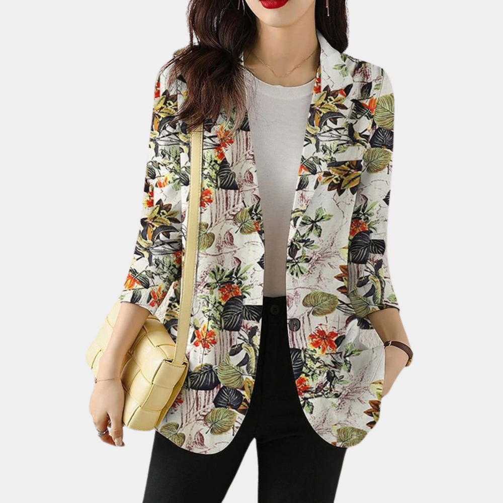 MW | Damen Blazer mit Blumenmuster