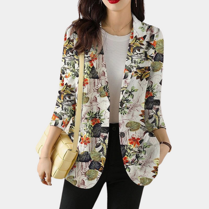MW | Damen Blazer mit Blumenmuster