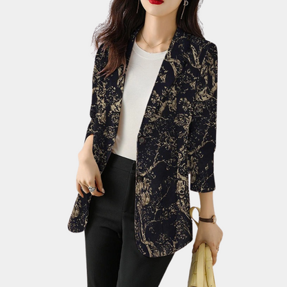 MW | Damen Blazer mit Blumenmuster
