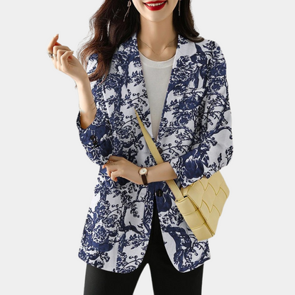 MW | Damen Blazer mit Blumenmuster