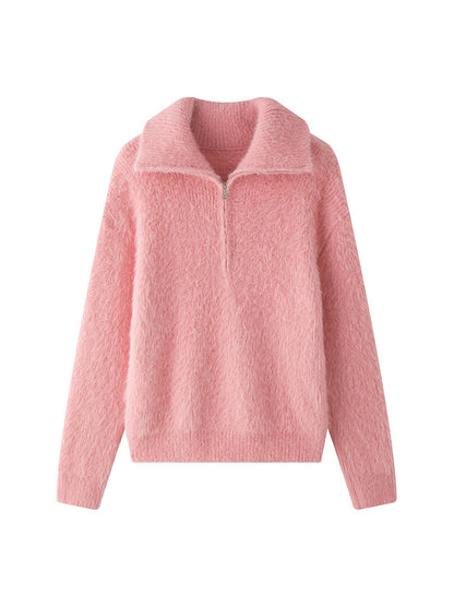 MW | Flauschiger Pullover mit Reißverschluss
