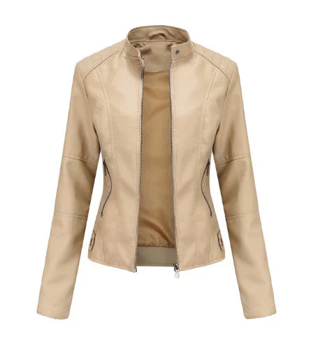 MW | Damen Lederjacke mit Mao