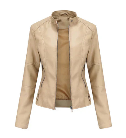 MW | Damen Lederjacke mit Mao