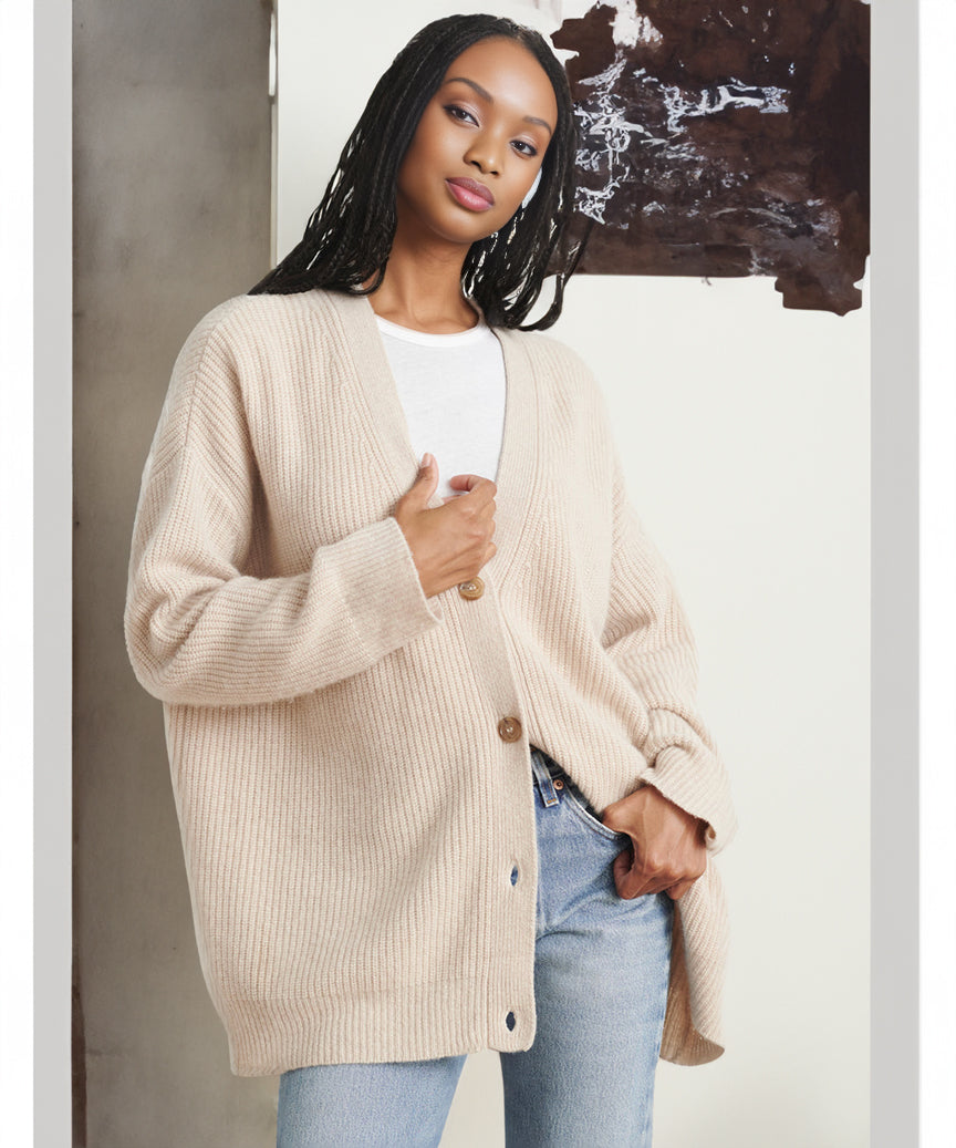 MW | Kaschmir Cocoon Strickjacke