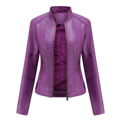 MW | Damen Lederjacke mit Mao