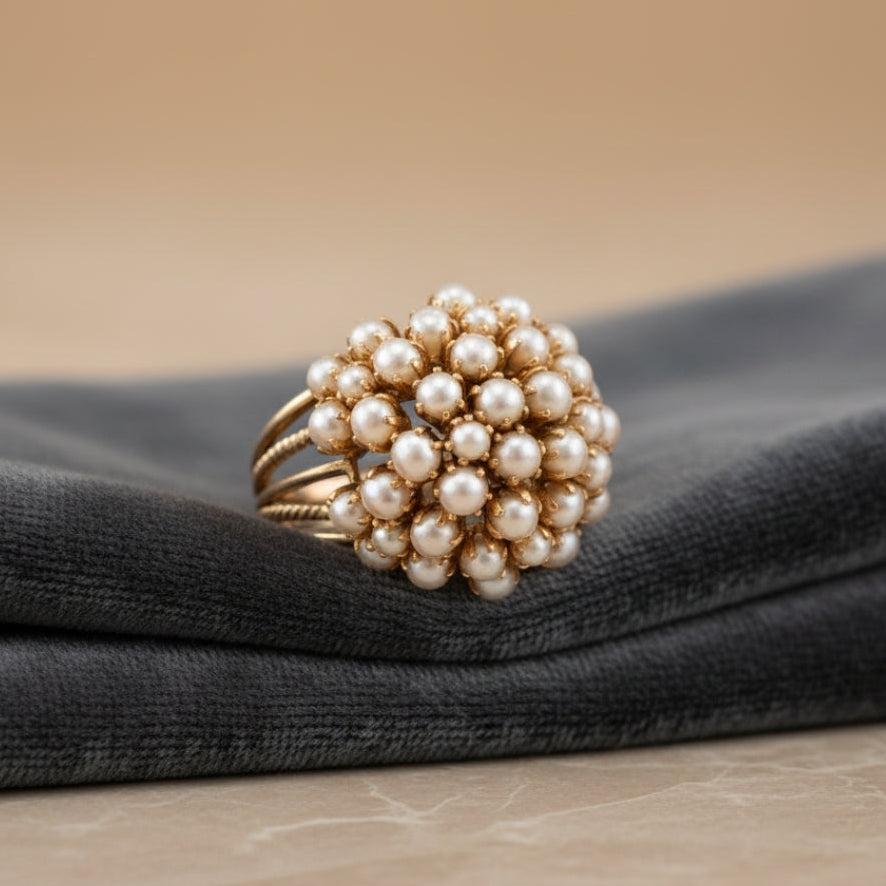 Schöne Perlen Ring mit einzigartigem Stil