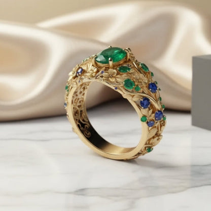 Zarte handwerkliche Gold Ring