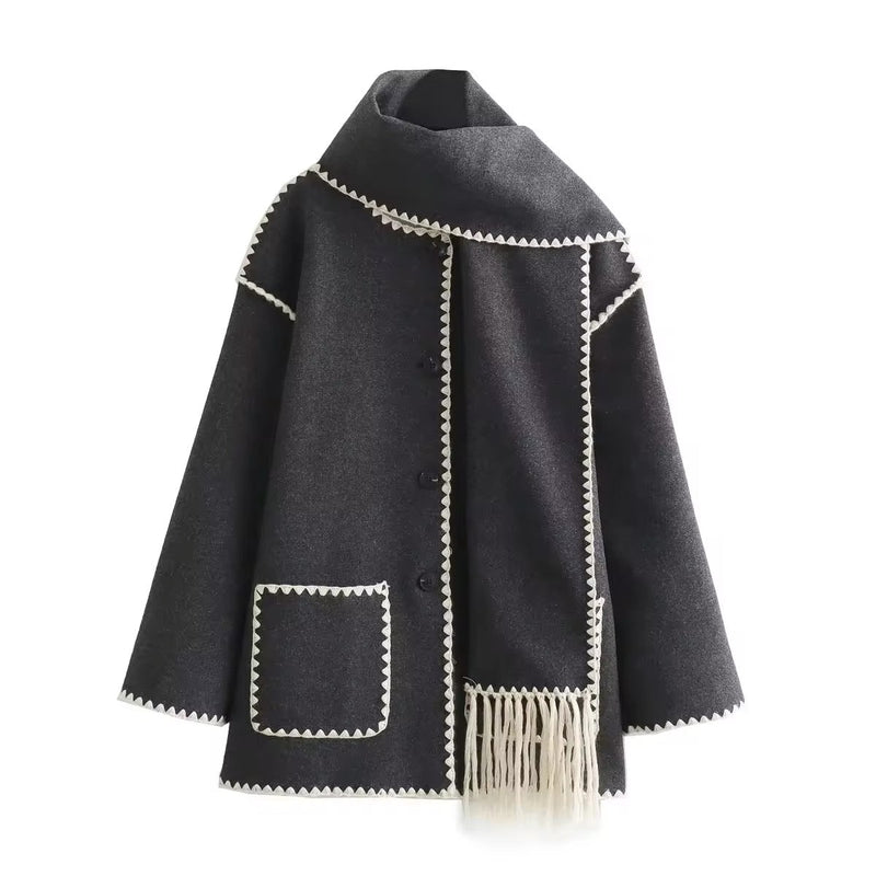 MW | lose Jacke mit Schalquasten