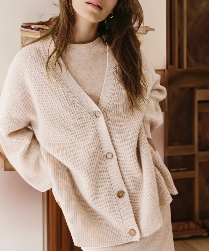 MW | Kaschmir-Kokon-Strickjacke