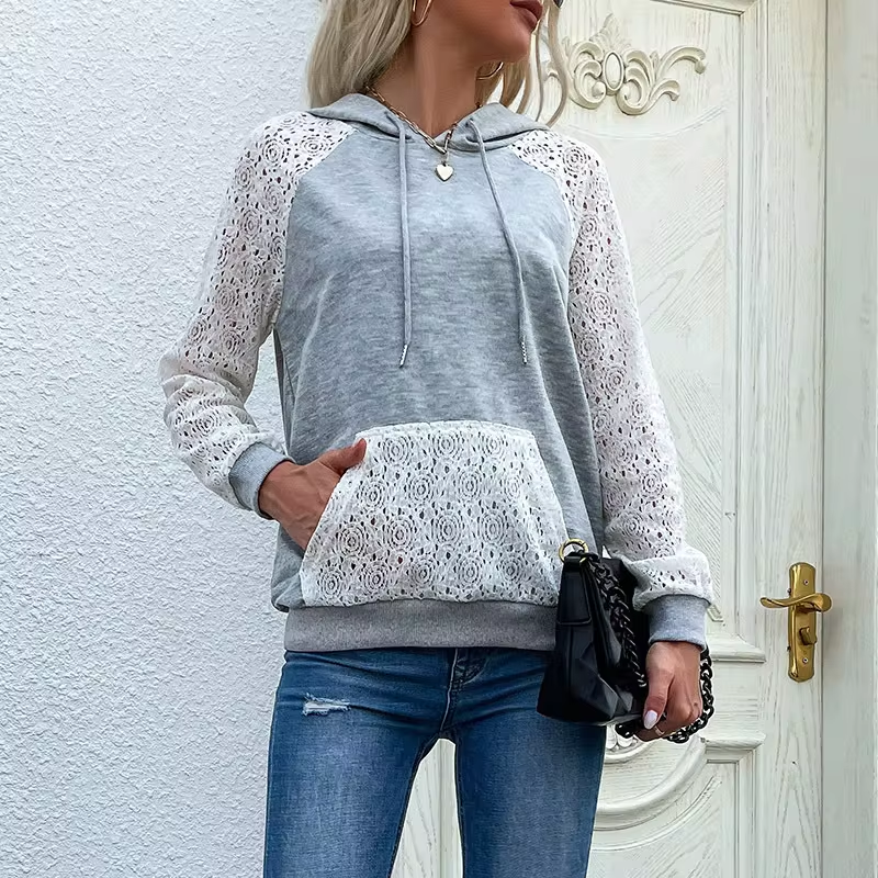 MW | Hollow Out Lässiger Hoodie