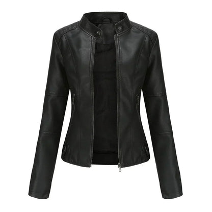 MW | Damen Lederjacke mit Mao