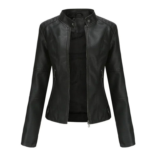 MW | Damen Lederjacke mit Mao