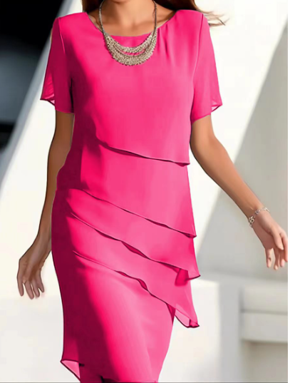 MW | Unifarbenes ärmelloses Minikleid