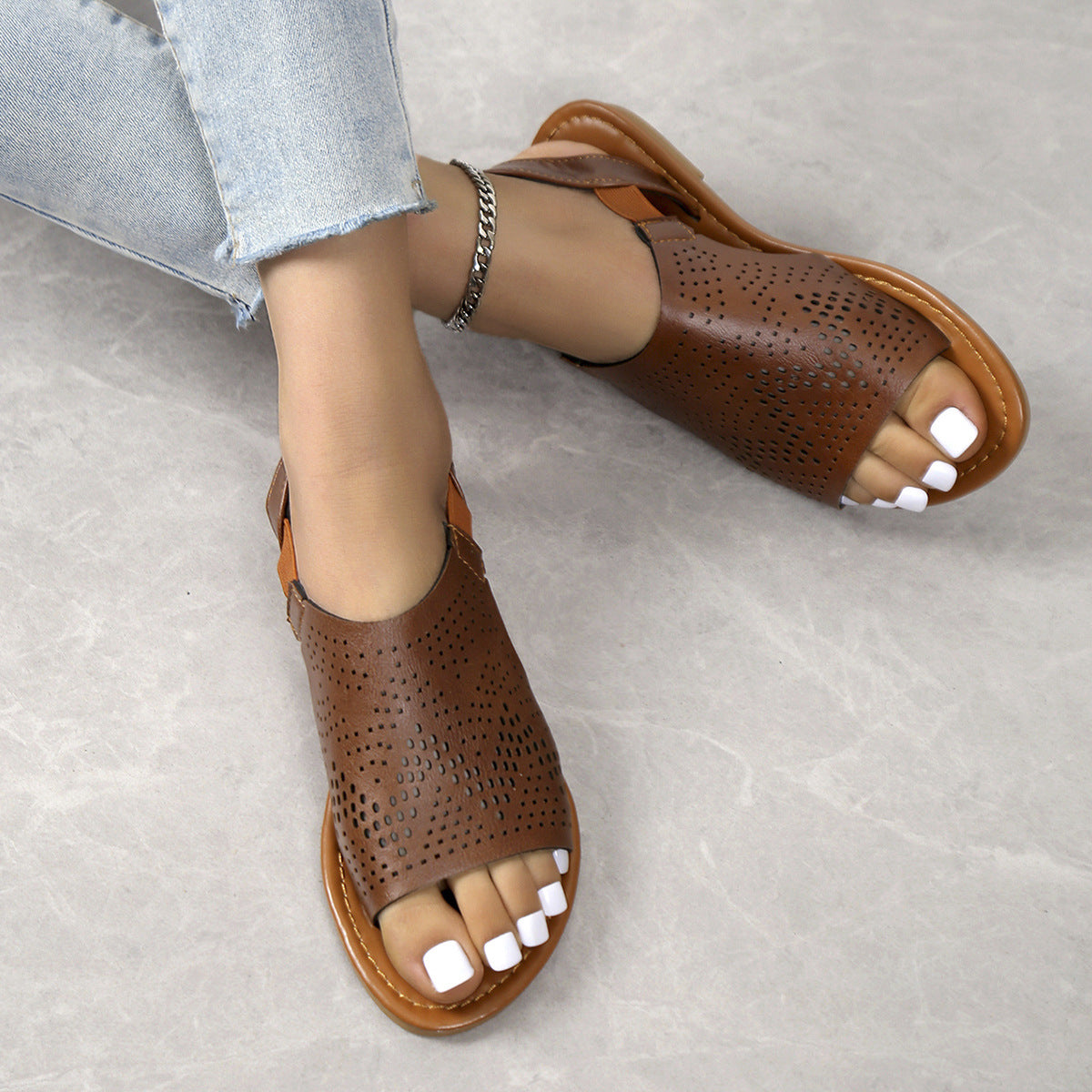 Klassische Orthopädische Sandalen mit zeitlosem Stil