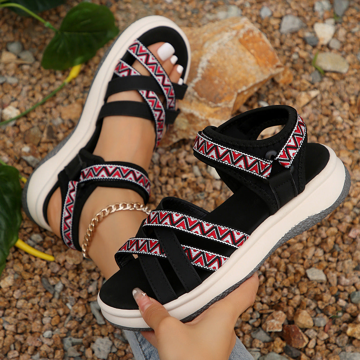 Vintage inspirierte Orthopädische Sandalen