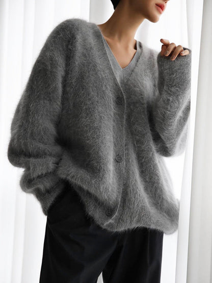 KS | Langärmelige Strickjacke mit fallenden Schultern
