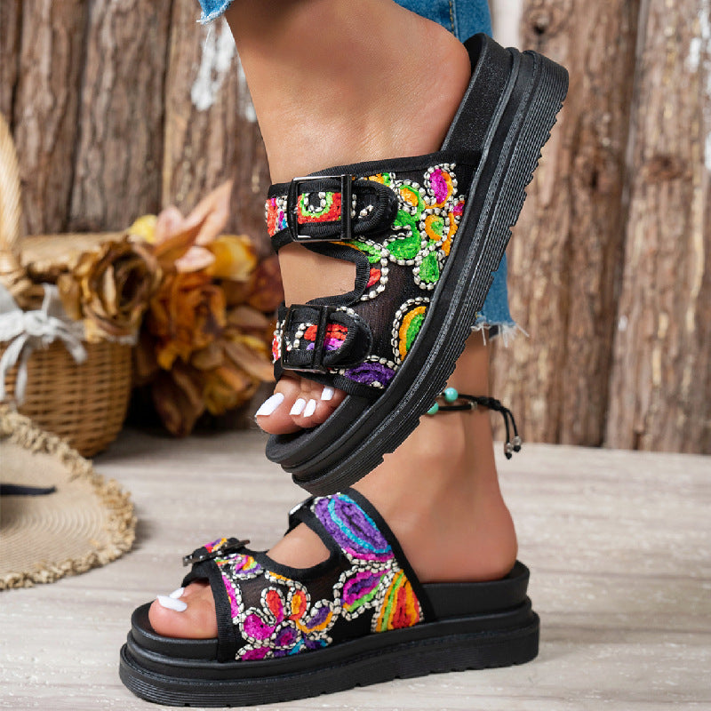 Klassische Orthopädische Sandalen mit zeitlosem Stil