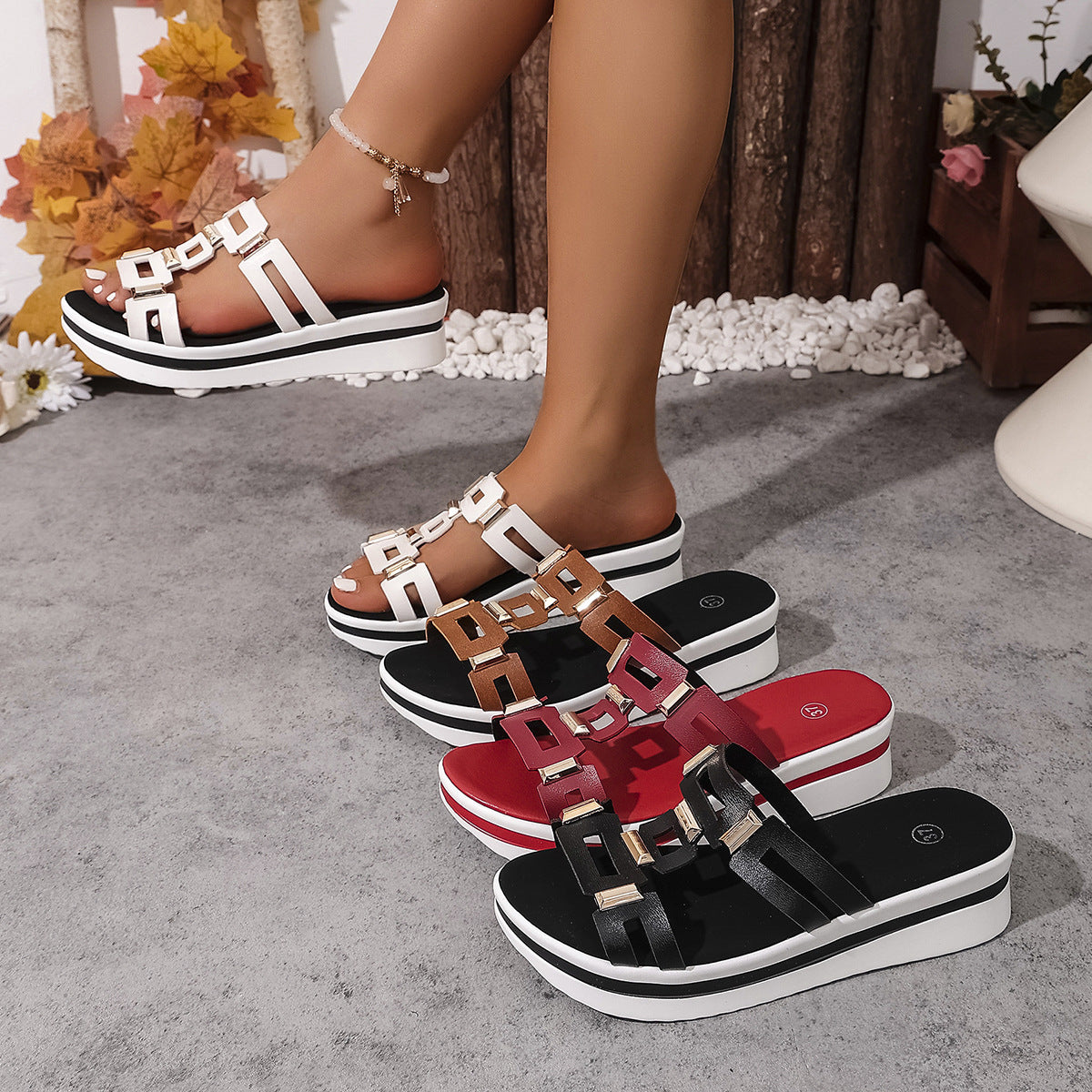 Klassische Orthopädische Sandalen mit zeitlosem Stil