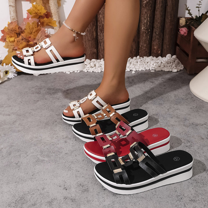 Klassische Orthopädische Sandalen mit zeitlosem Stil