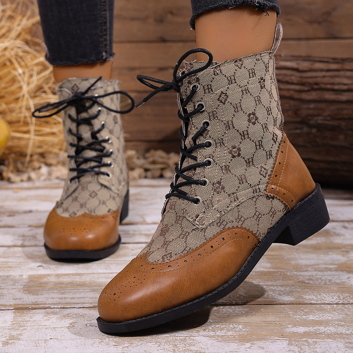 Vintage inspirierte Orthopädische Stiefel