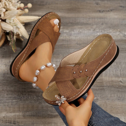 Vintage inspirierte Orthopädische Sandalen