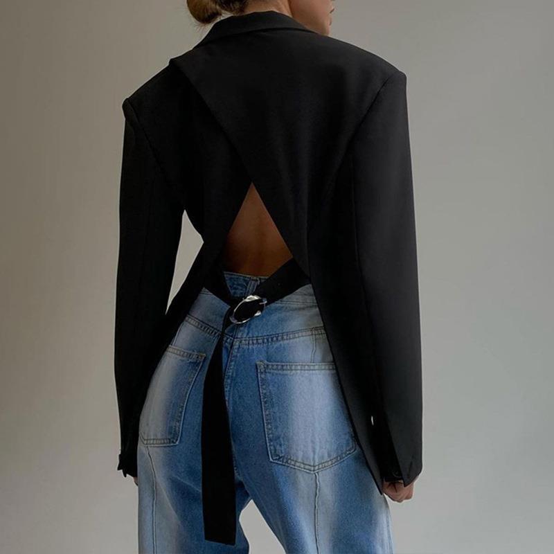 MW | Rückenfreier Blazer für Frauen