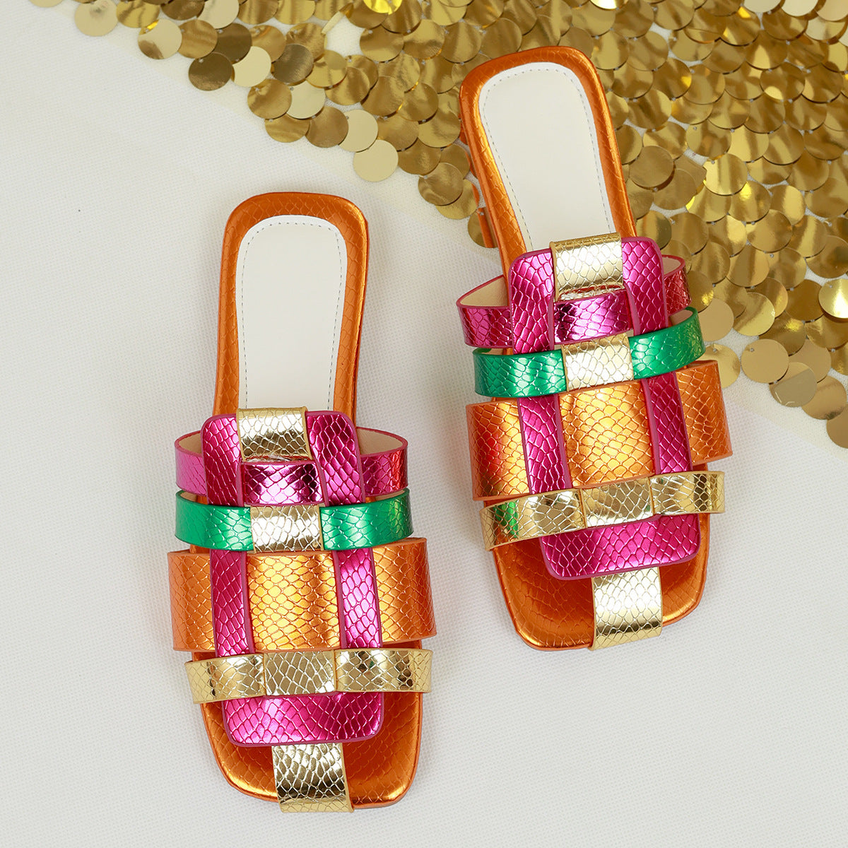 Vintage inspirierte Orthopädische Sandalen