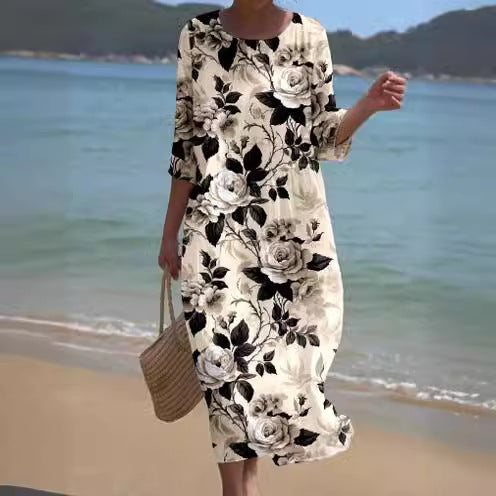 MW | Maxikleid mit Blumenmuster