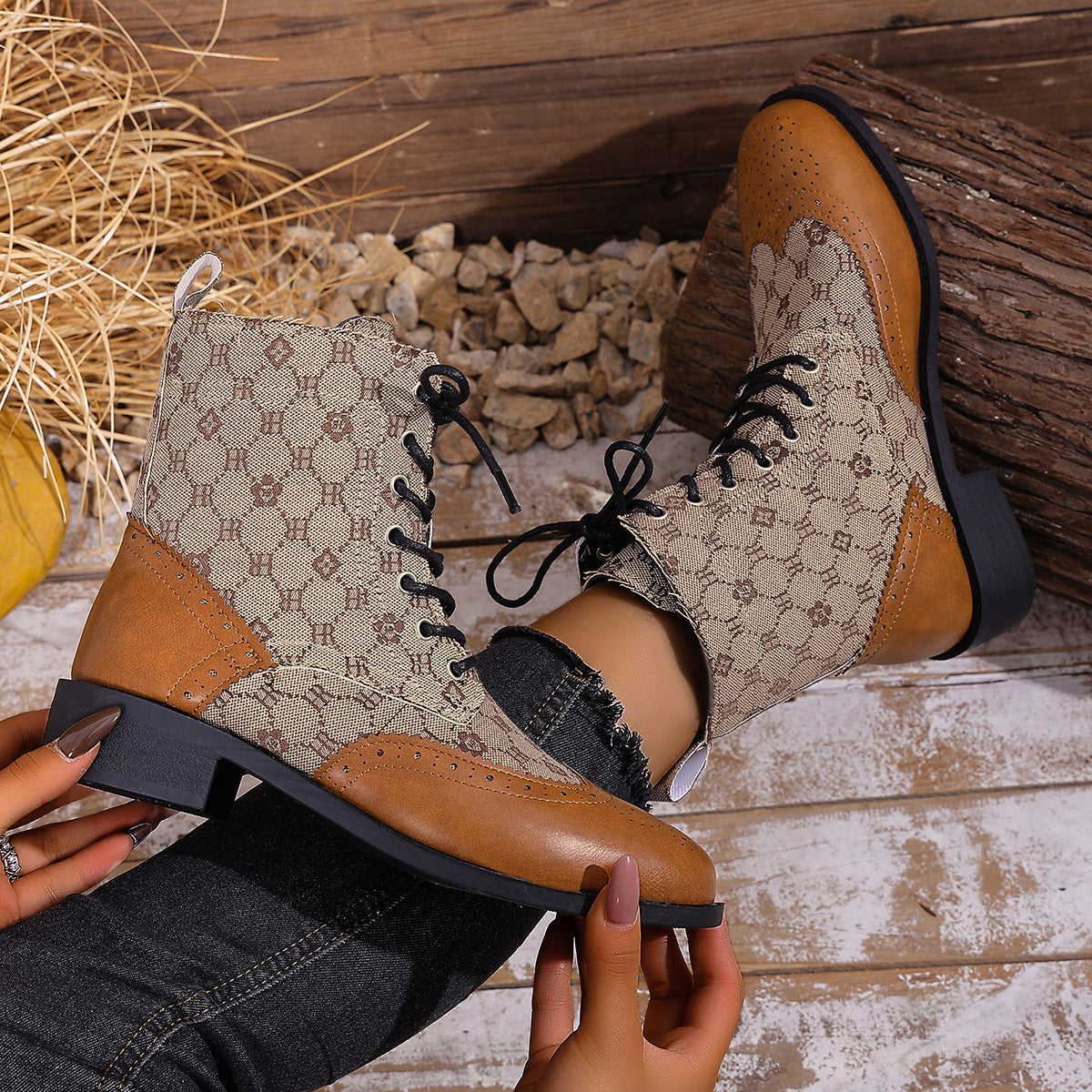 Vintage inspirierte Orthopädische Stiefel