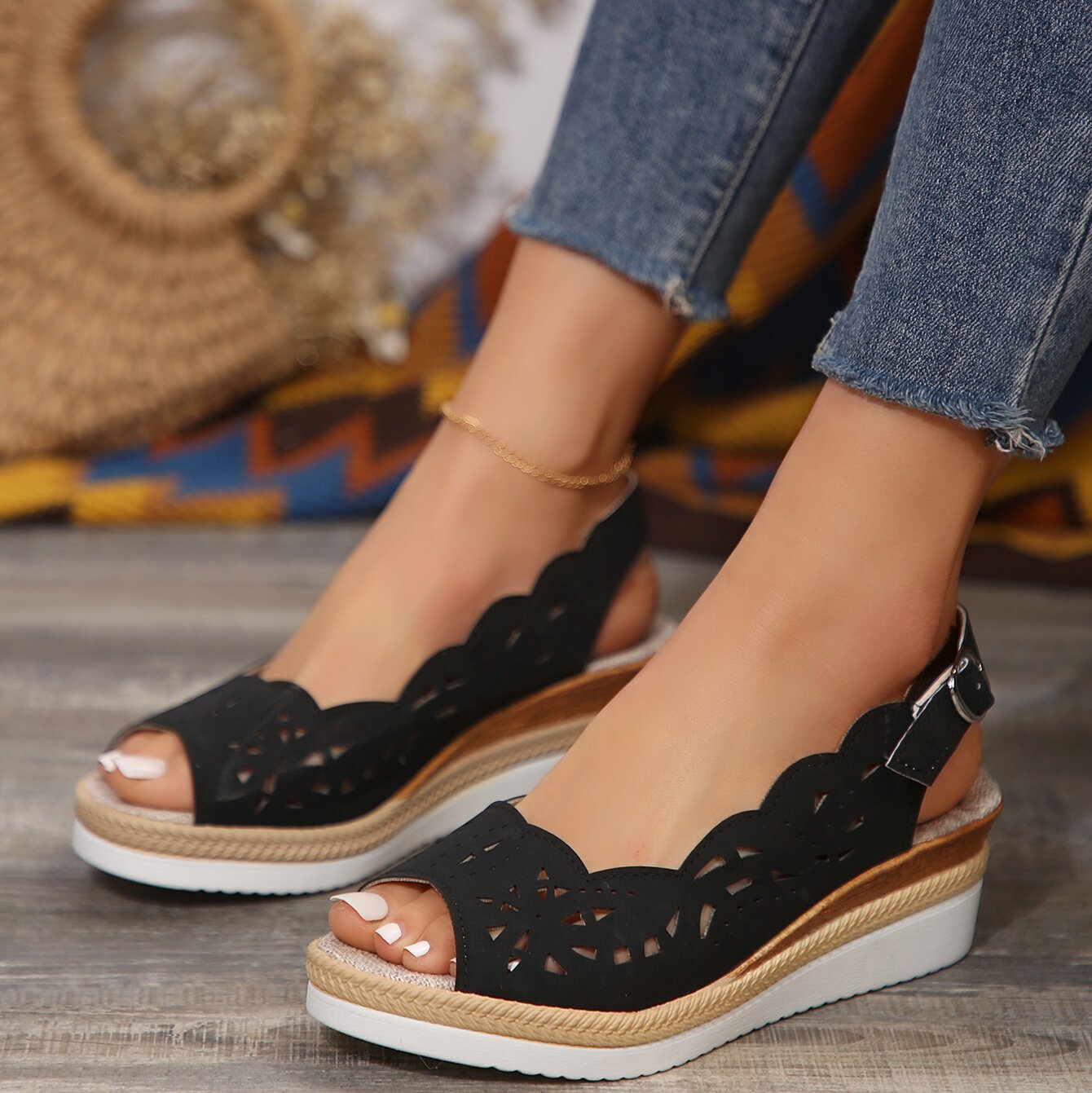 Vintage inspirierte Orthopädische Sandalen