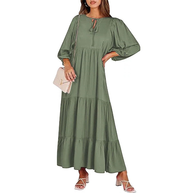 MW | Langärmeliges Midikleid mit Smokings