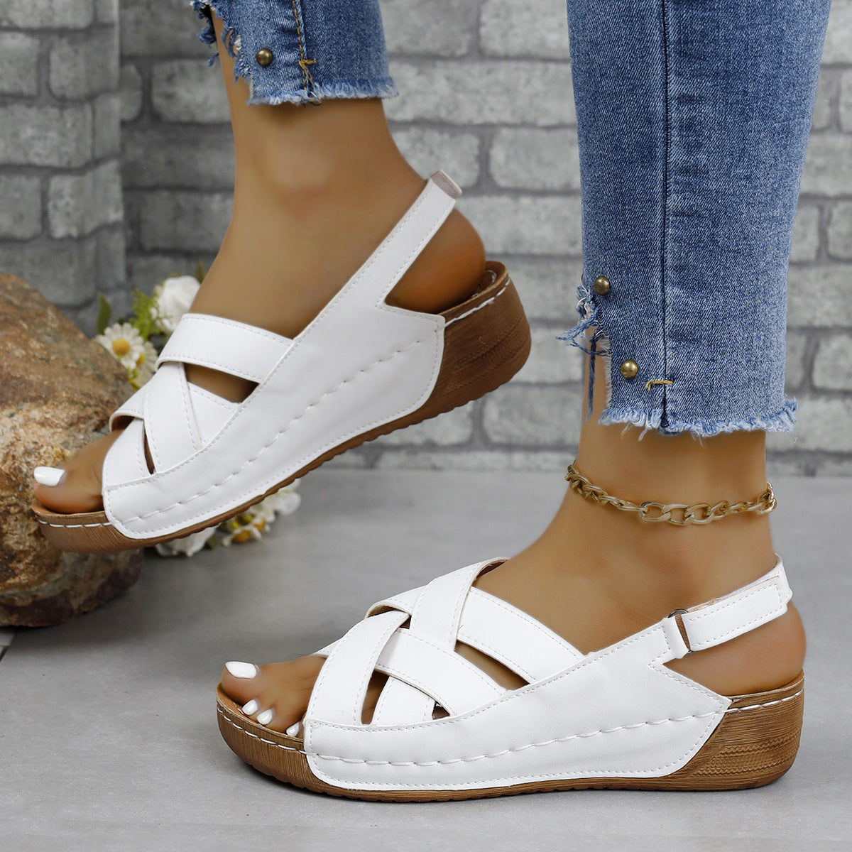 Klassische Orthopädische Sandalen mit zeitlosem Stil