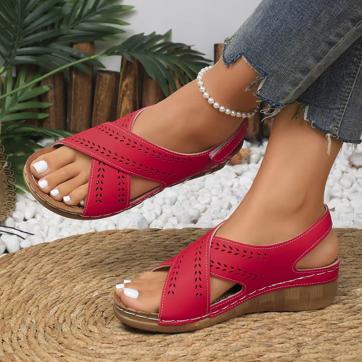 Klassische Orthopädische Sandalen mit zeitlosem Stil