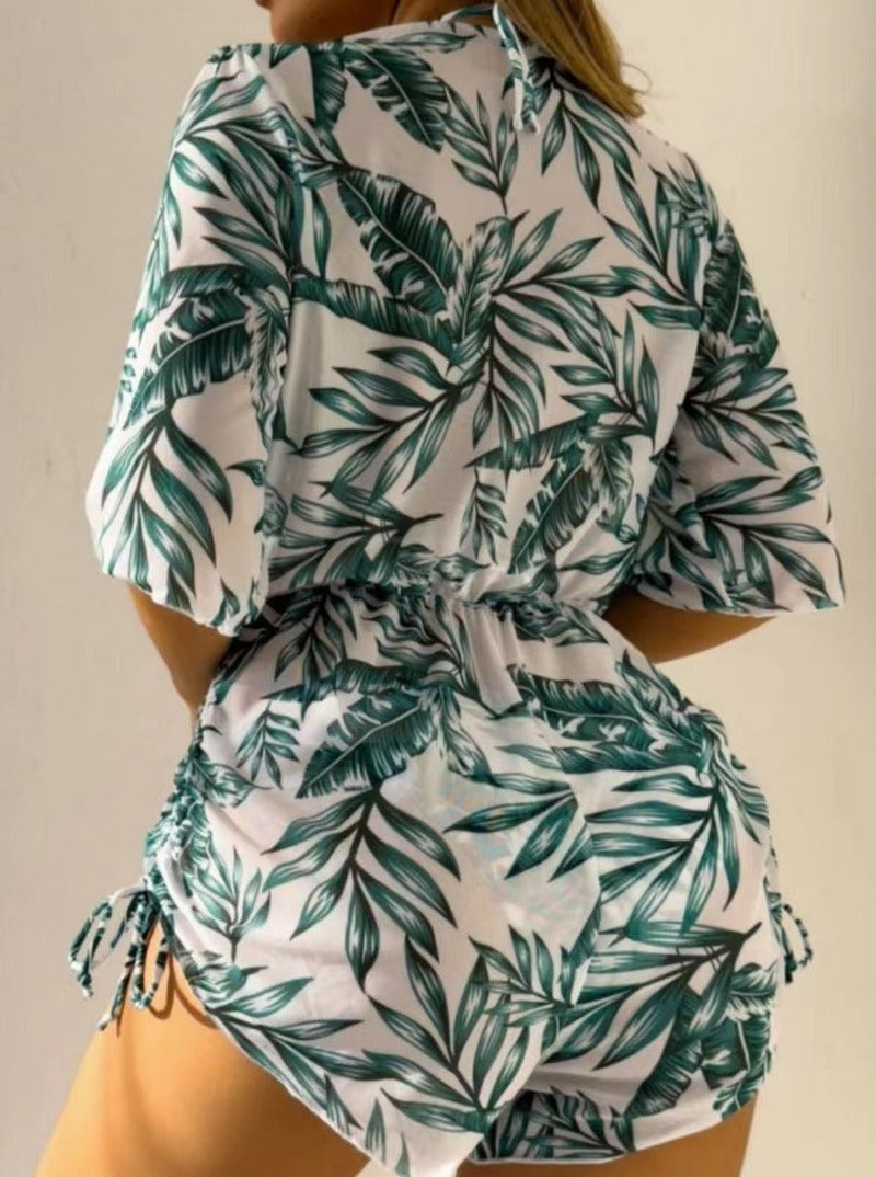 Magali® | Tropical Printed Three-piece Bikini