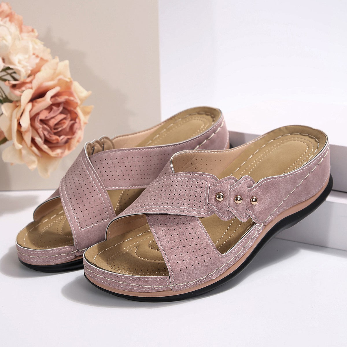 Vintage inspirierte Orthopädische Sandalen