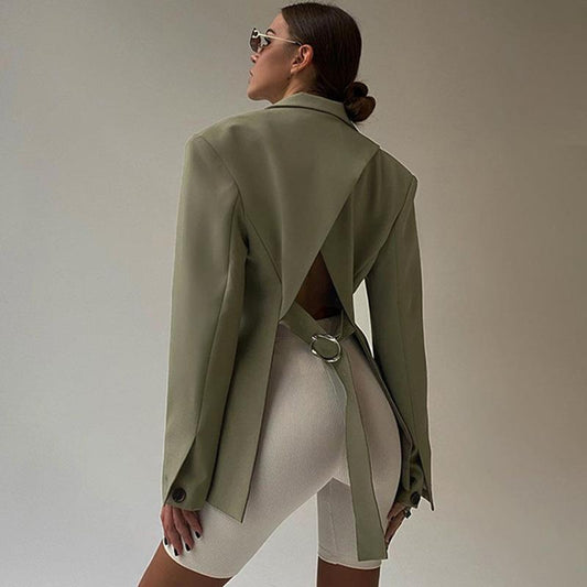 MW | Rückenfreier Blazer für Frauen