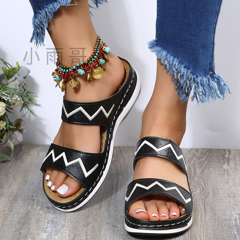 Vintage inspirierte Orthopädische Sandalen