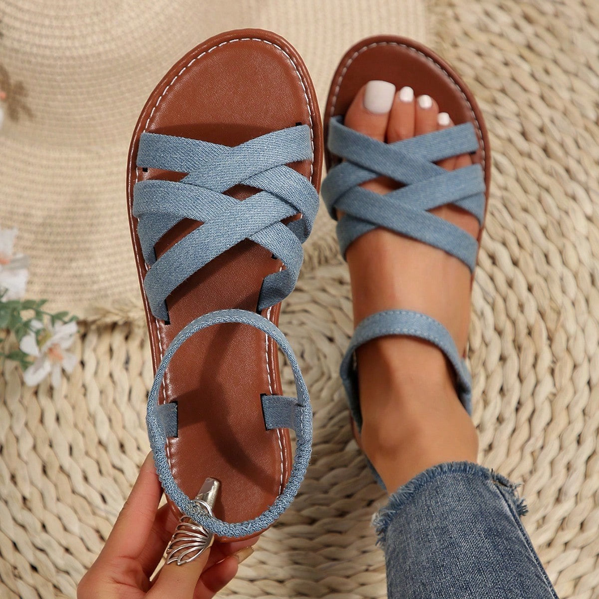 Klassische Orthopädische Sandalen mit zeitlosem Stil