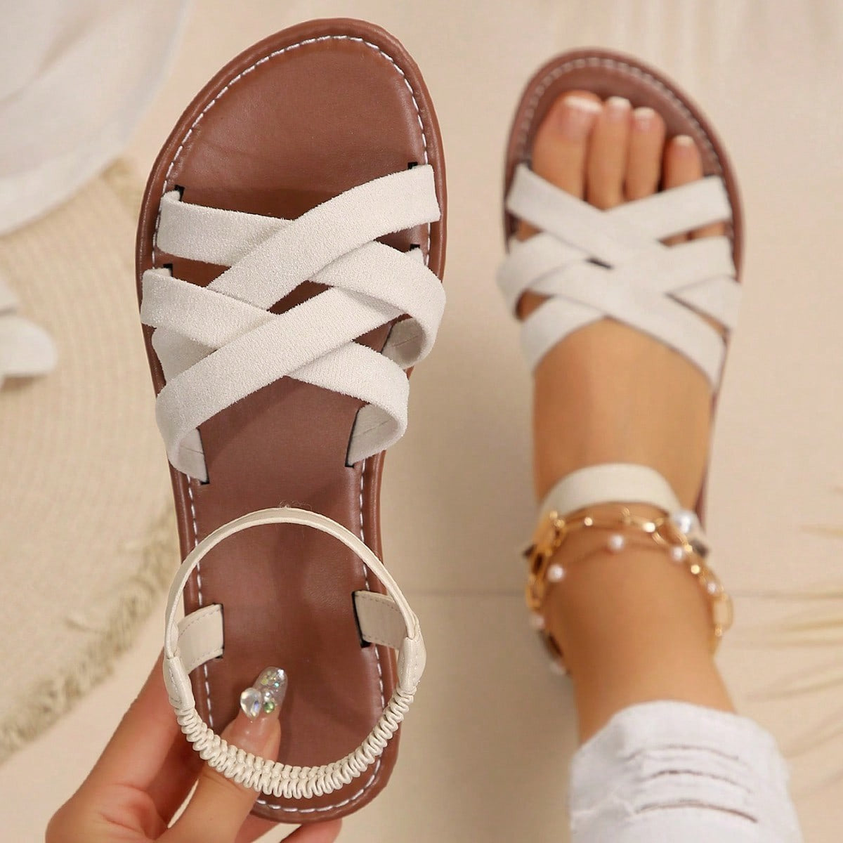 Klassische Orthopädische Sandalen mit zeitlosem Stil