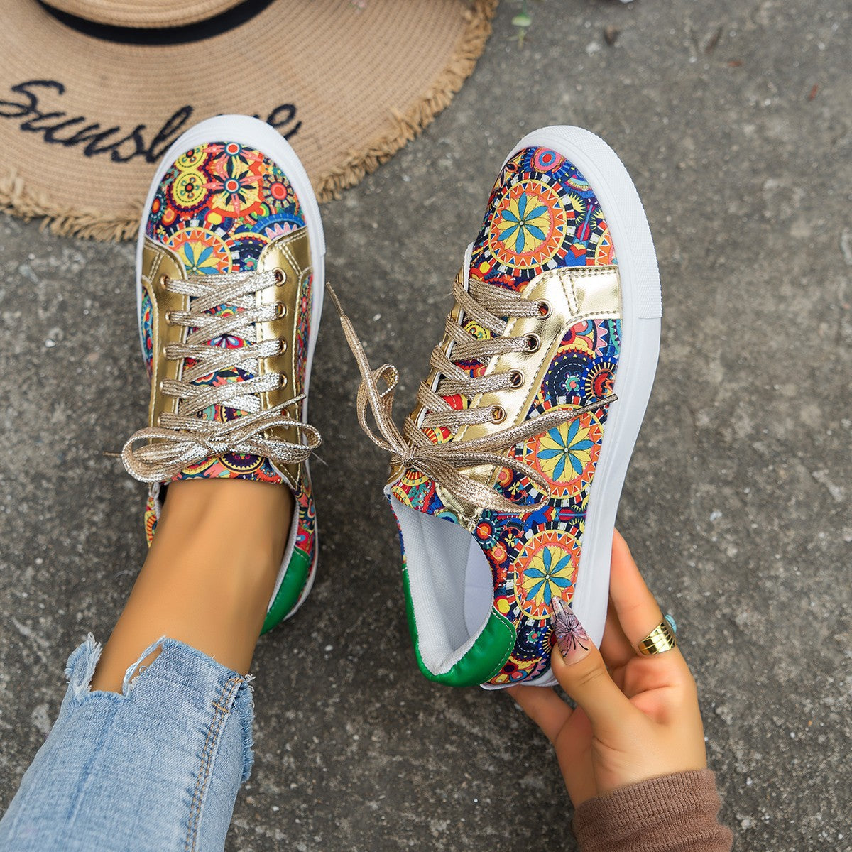 Vintage inspirierte Orthopädische Sneakers