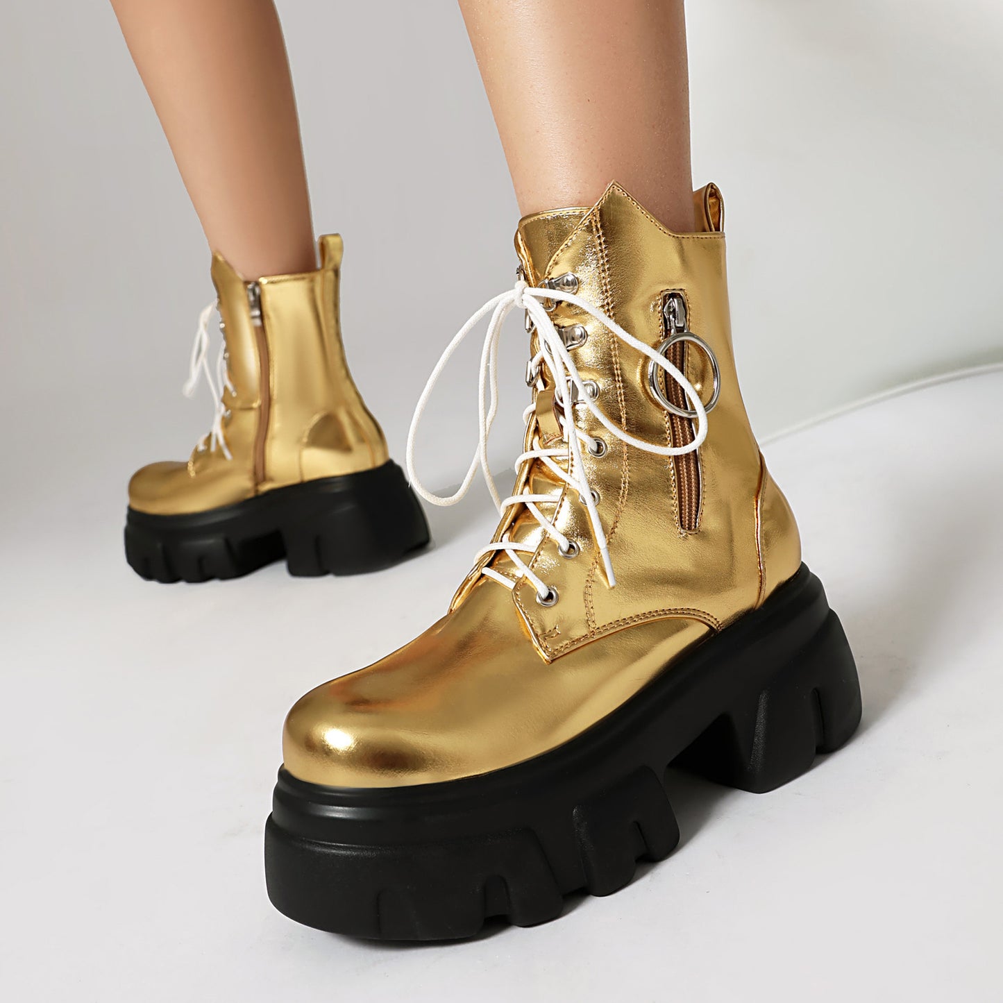 Vintage inspirierte Orthopädische Stiefel